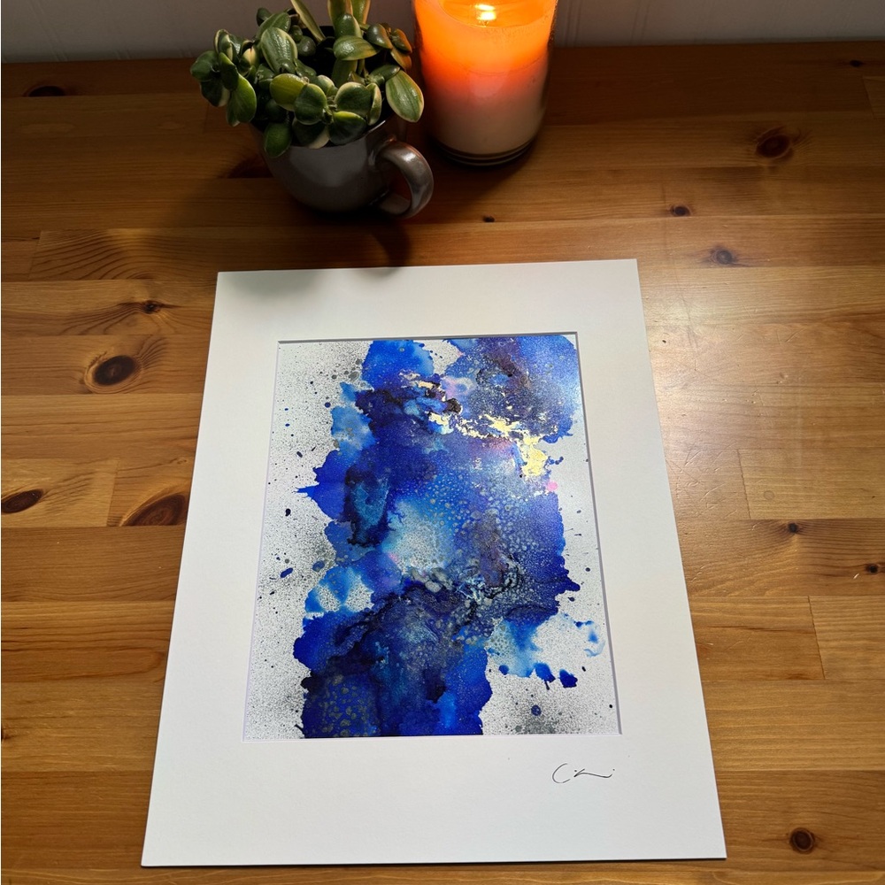 New Original Signed Artwork Alcohol Ink on Paper 224